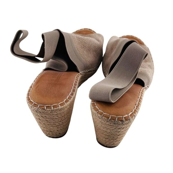 Gentle Souls By Kenneth Cole Colleen Leather Wedge Sandals With Elastic Strap Si - Picture 5 of 5